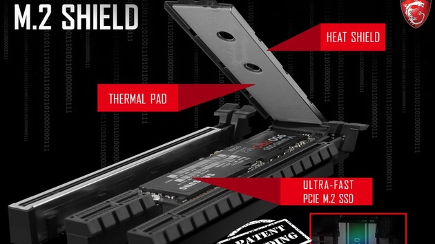 M.2 Shield: MSI stattet Mainboards mit „Hitzeschild“ für M.2-SSDs aus