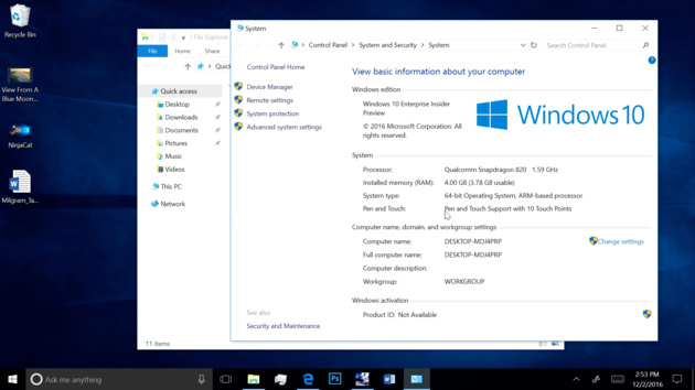 Windows RT 10.0: Windows 10 unterstützt ARM und eSIM für „Mobilfunk-PCs“