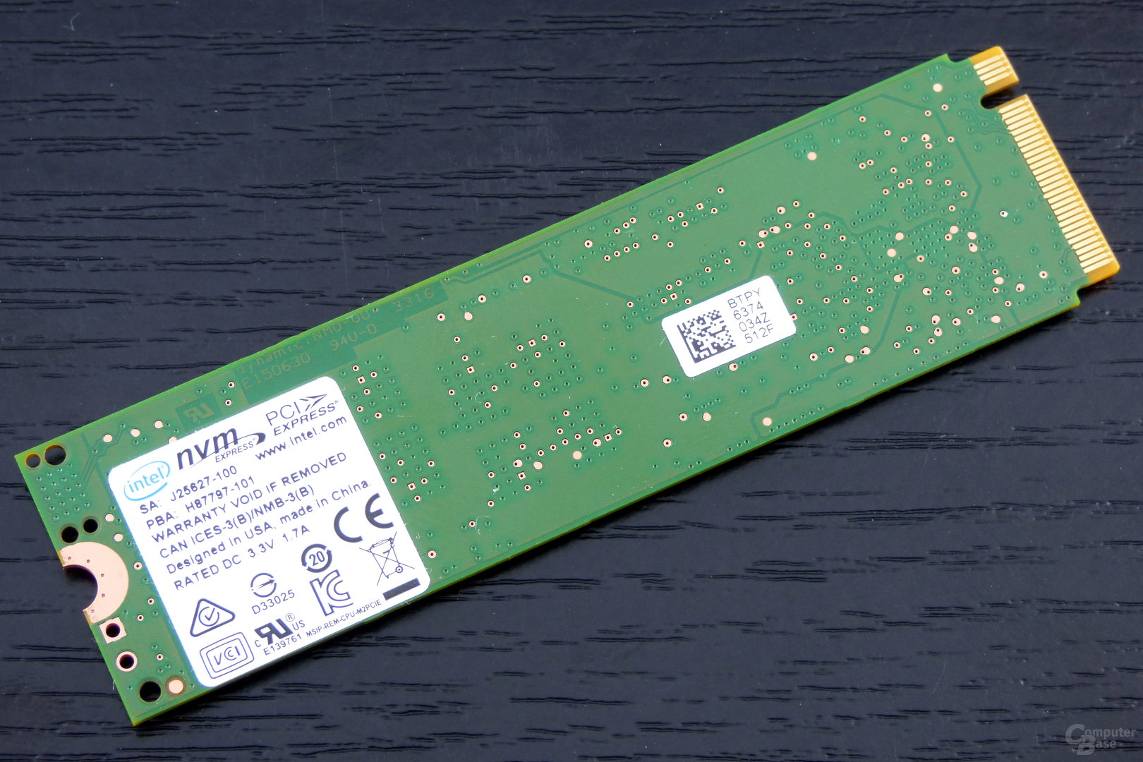 Intel SSD 600p: Die Rückseite ist nicht bestückt