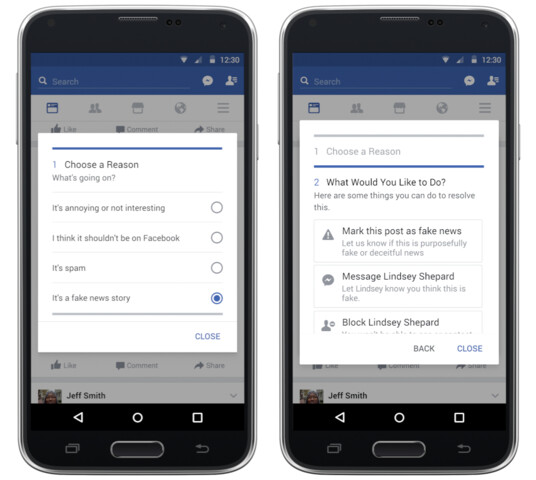 Reporting-Tools für Fake News