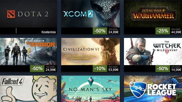 Steam: Spiele-Top-100 nach Umsatz und Steam Awards gekürt