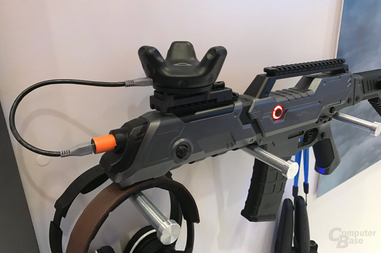 Vive Tracker auf Sturmgewehr