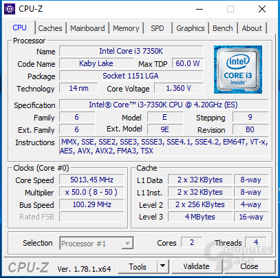Intel Core i3-7350K auf 5 GHz