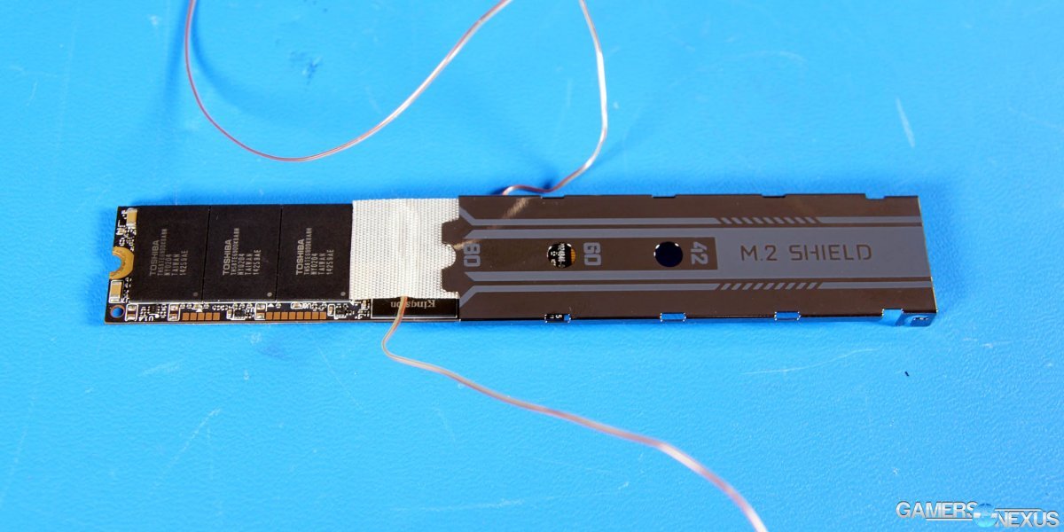 SSD mit Temperatursensoren und M.2 Shield