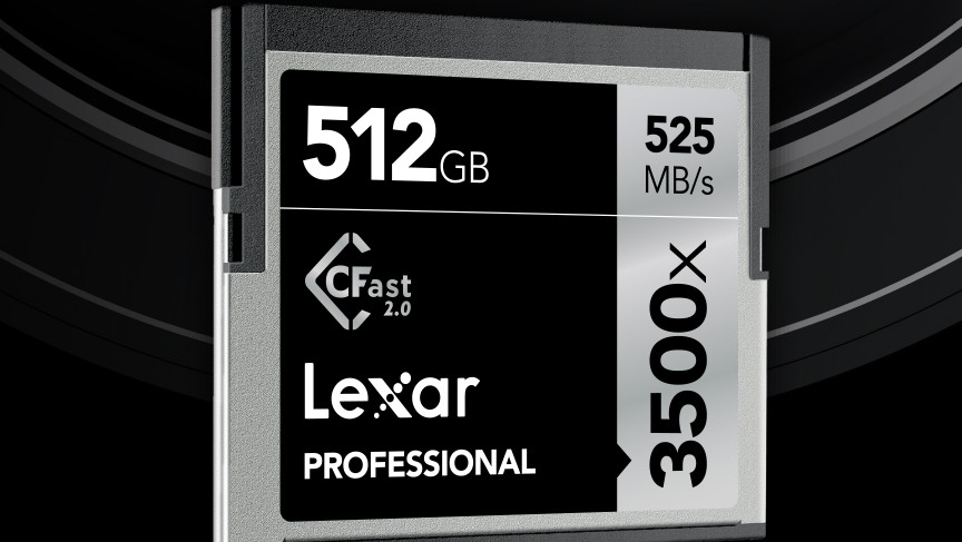 Lexar Professional 3500x CFast 2.0: 512-GB-Speicherkarte mit 525 MB/s für 1.700 US-Dollar