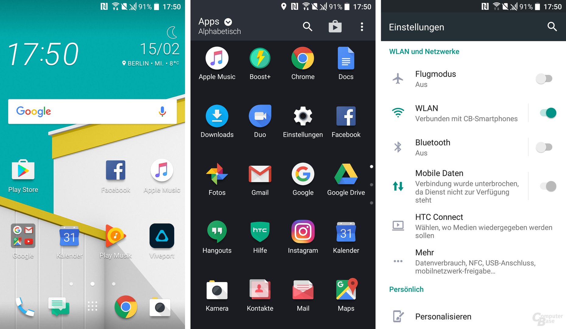 Android 6.0 mit Sense auf dem HTC U Play