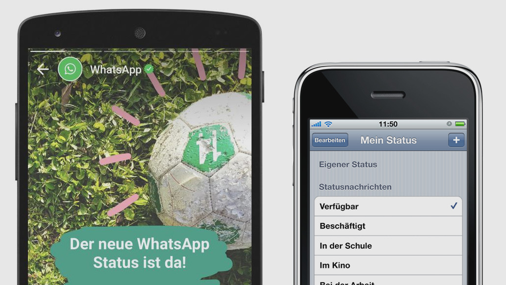 WhatsApp: Alter Statustext steht als Tagline vor Comeback