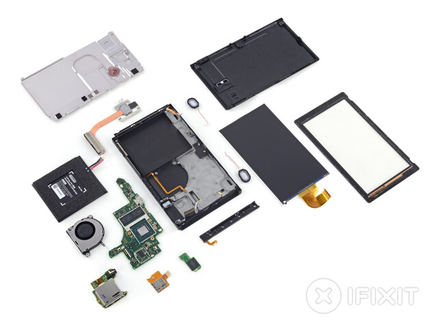 Die einzelnen Bauteile der Nintendo Switch