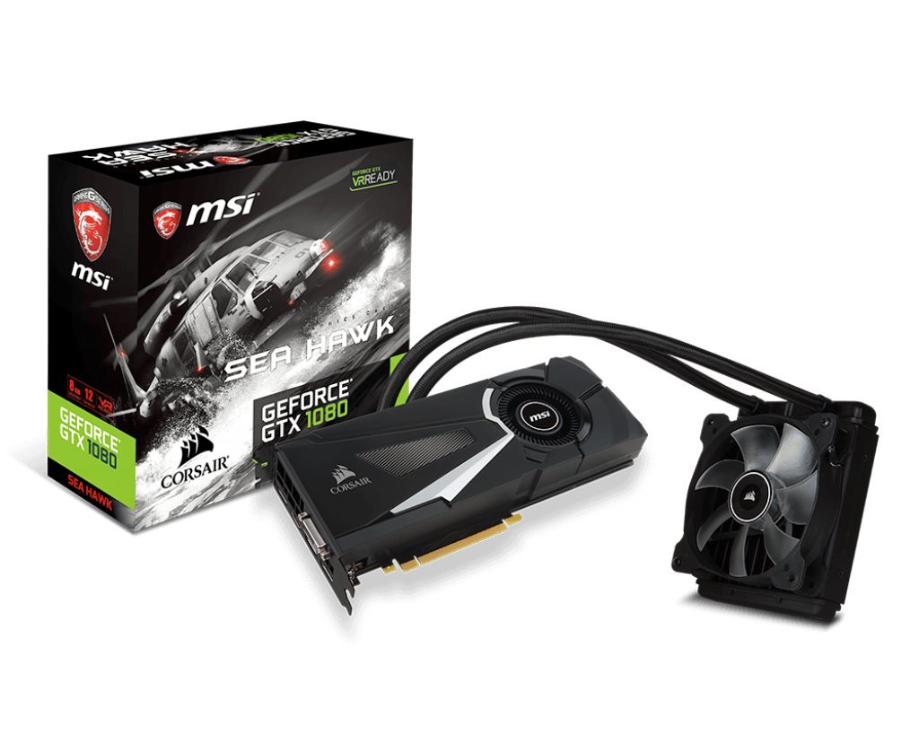 MSI GeForce GTX 1080 Sea Hawk: Referenzkühler mit Ausschnitt für GPU-AiO-Kühlung