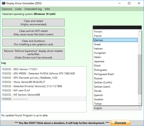 Display Driver Uninstaller (DDU) Download - ComputerBase