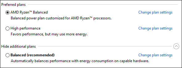 Das neue Energiesparprofil für Ryzen unter Windows 10