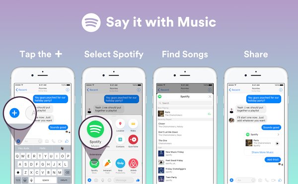 Spotify: Integration im Facebook-Messenger