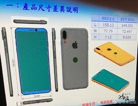 Technische Zeichnung des Gehäuses des „iPhone Edition“