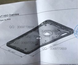 Technische Zeichnung des Gehäuses des „iPhone Edition“