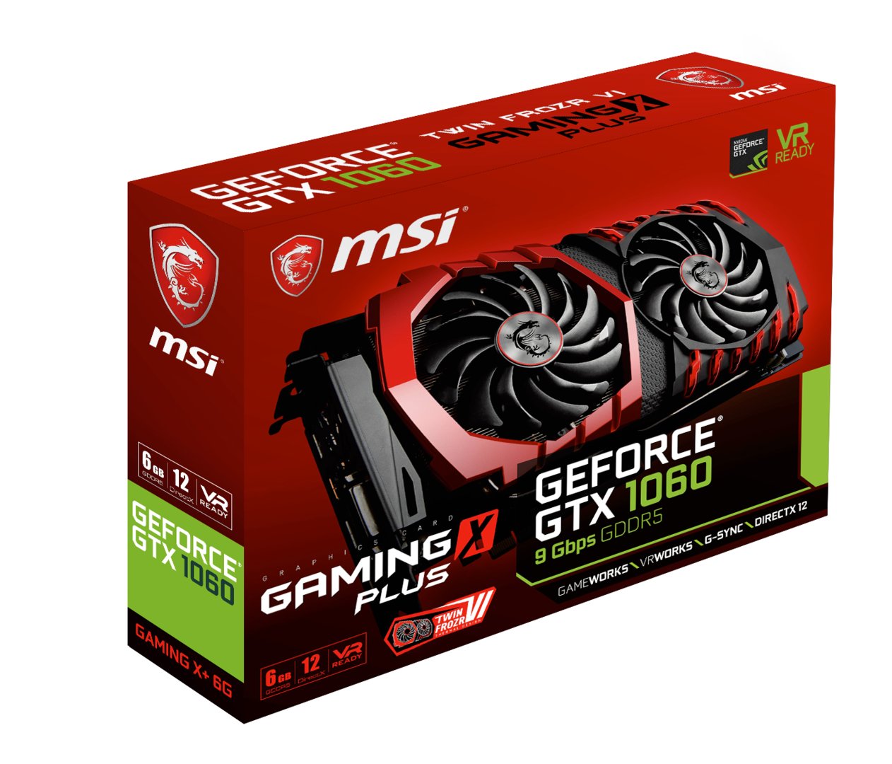 MSI GeForce GTX 1060 Gaming X+ 6G