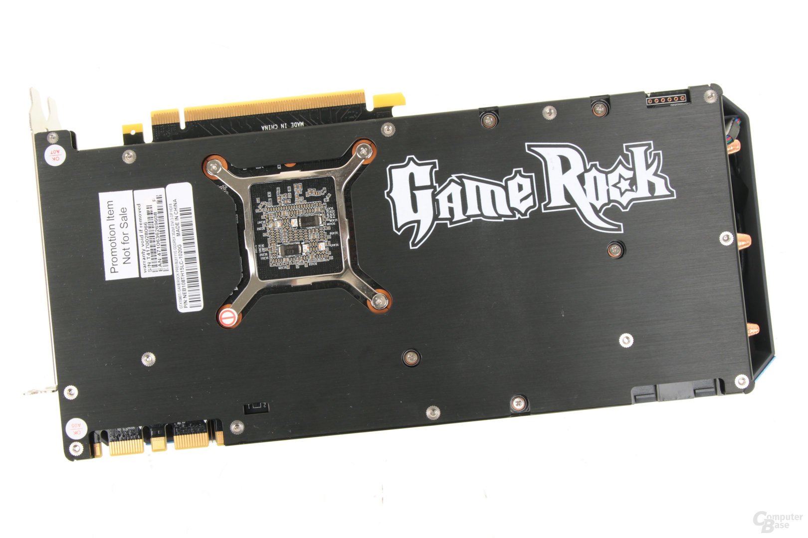 Backplate mit Aufschrift „GameRock“