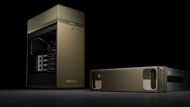 Nvidia DGX Station: Vier wassergekühlte Tesla V100 als Mini-Supercomputer