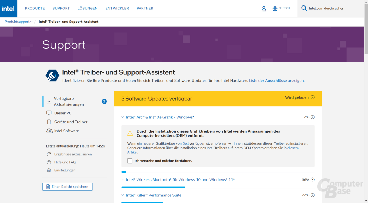 Intel Treiber- und Support-Assistent – Herunterladen