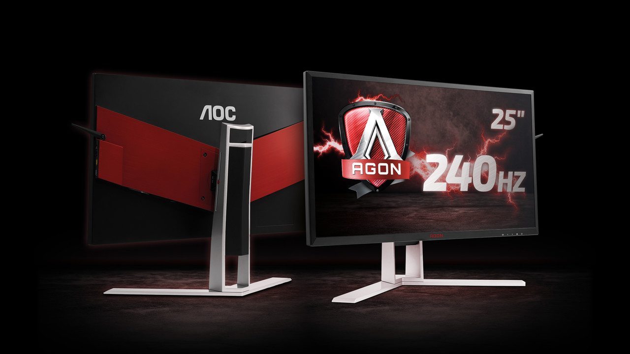Agon AG251FG: AOC bietet 240-Hz‑Monitor nun auch mit G-Sync
