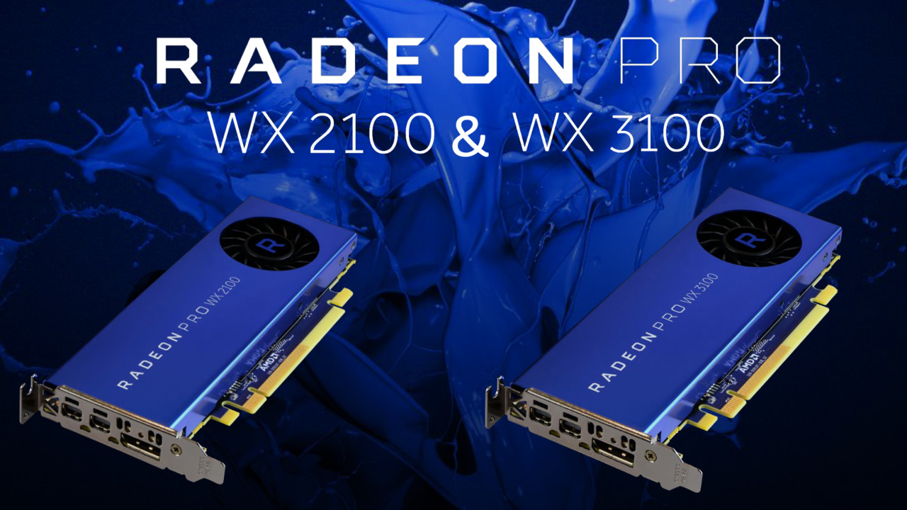 Profi-Grafikkarten: AMD enthüllt Radeon Pro WX 2100 und WX 3100