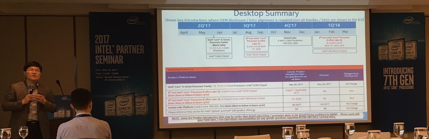 Intel-Roadmap mit Coffee Lake ab August/September