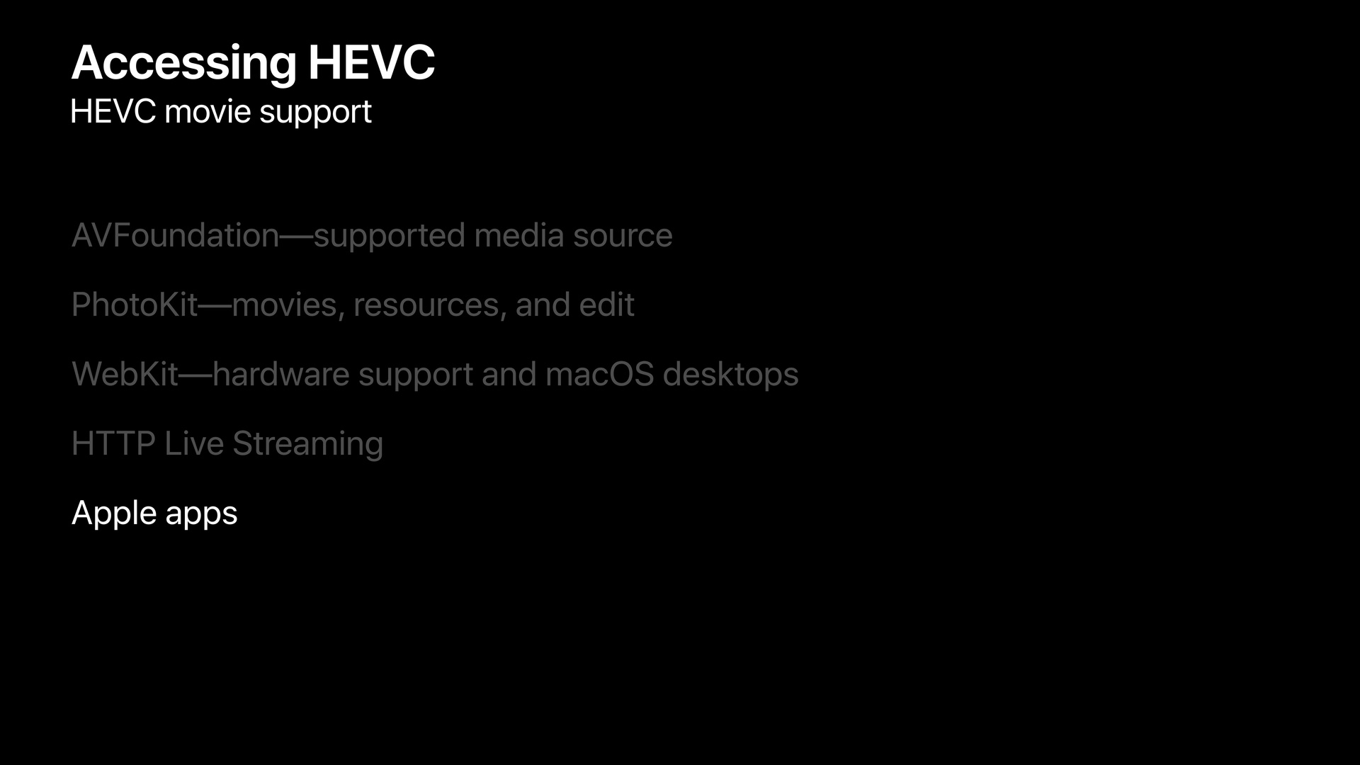 HEVC-Support im Apple Ökosystem