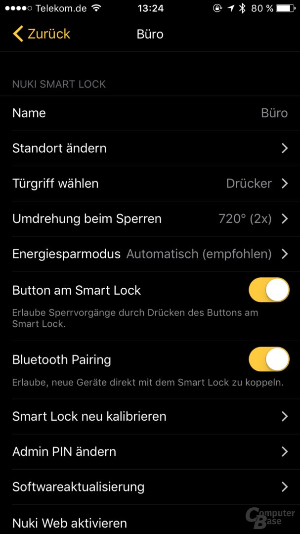 Nuki Smart Lock: Einrichtung in der App