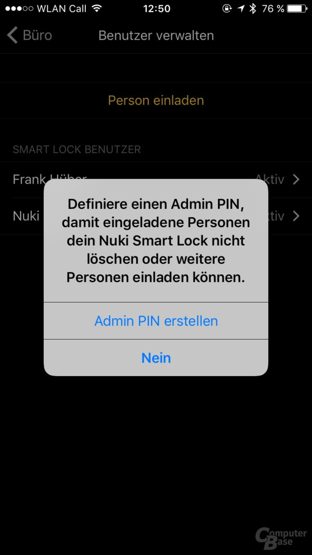 Nuki Smart Lock: Einladen von Personen