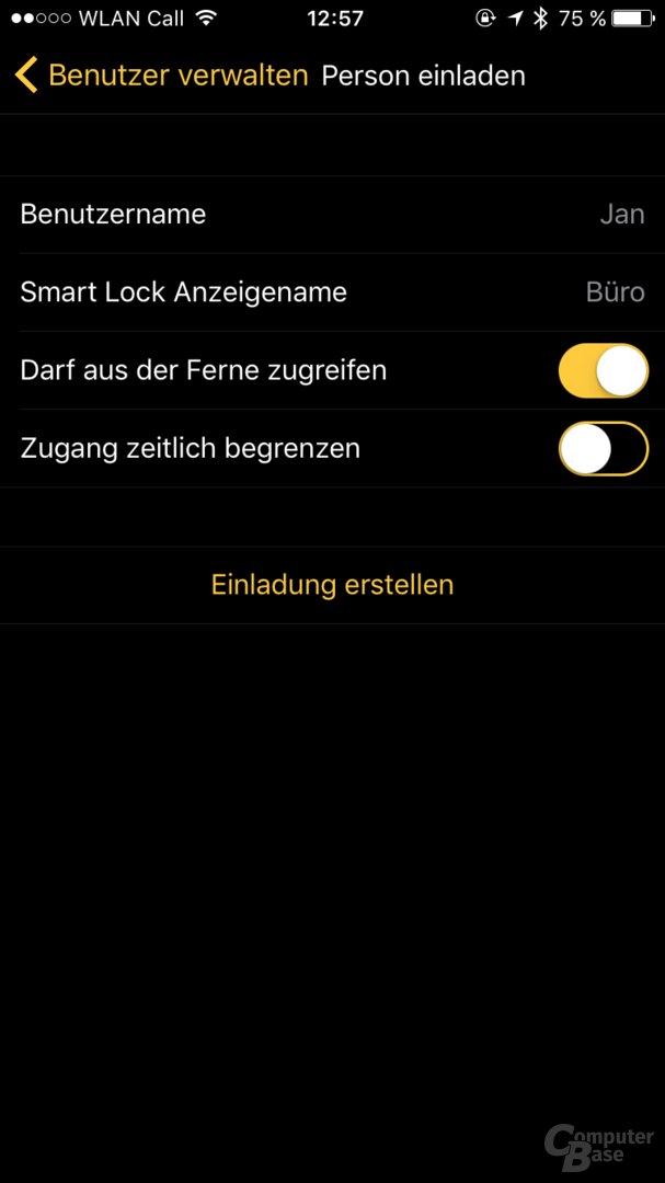 Nuki Smart Lock: Einladen von Personen