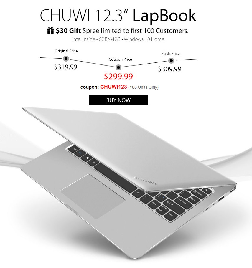 Chuwi LapBook 12.3 bei GearBest reduziert