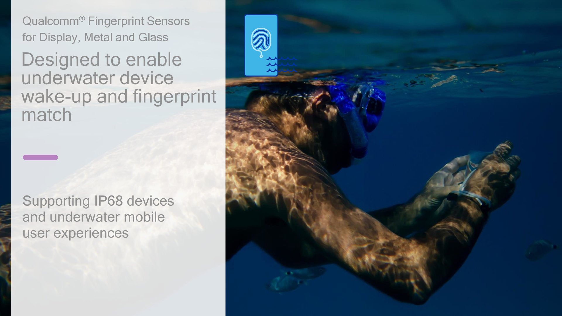 Die neuen Sensoren erlauben das Entsperren unter Wasser