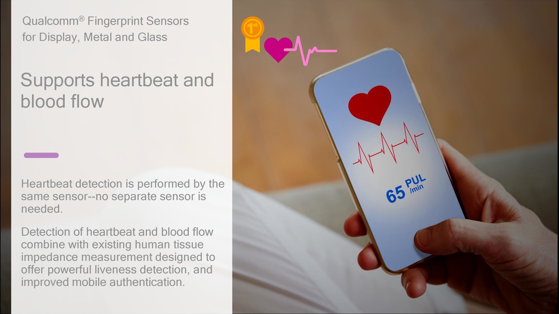 Messen der Herzfrequenz und des Blutflusses über den Sensor