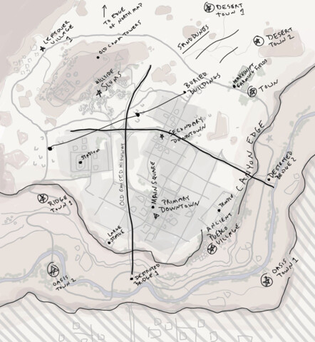 Skizze der neuen Desert-Map