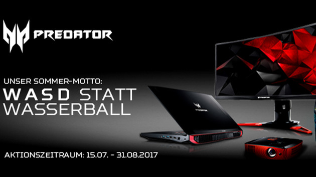 Acer Cashback: Bis zu 300 Euro Erstattung für Predator-Ausrüstung