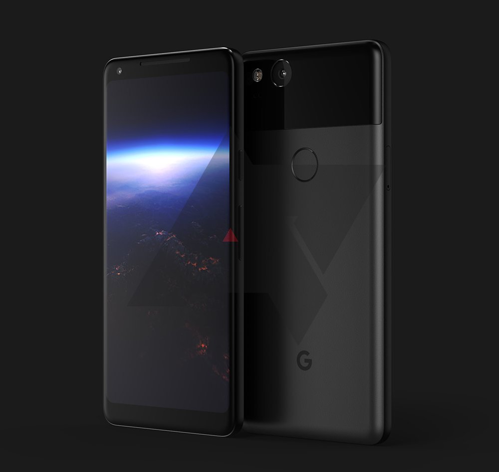 Renderbild des Google Pixel XL 2