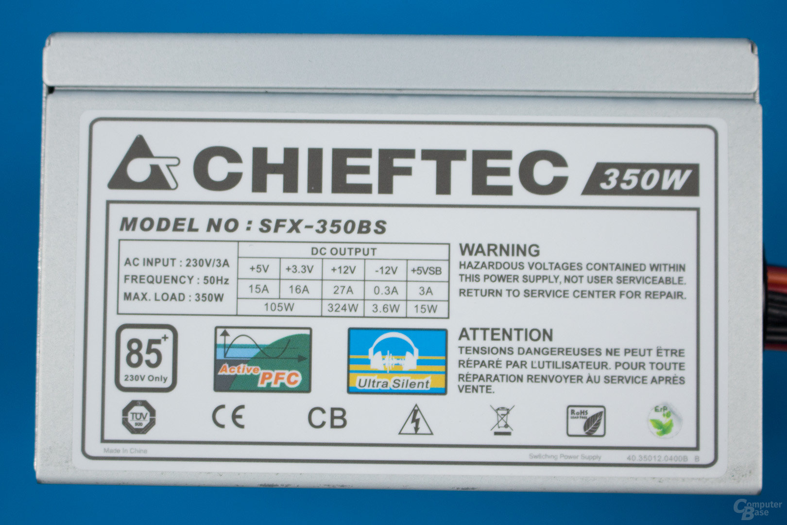 Chieftec SFX-350BS – Lastverteilung
