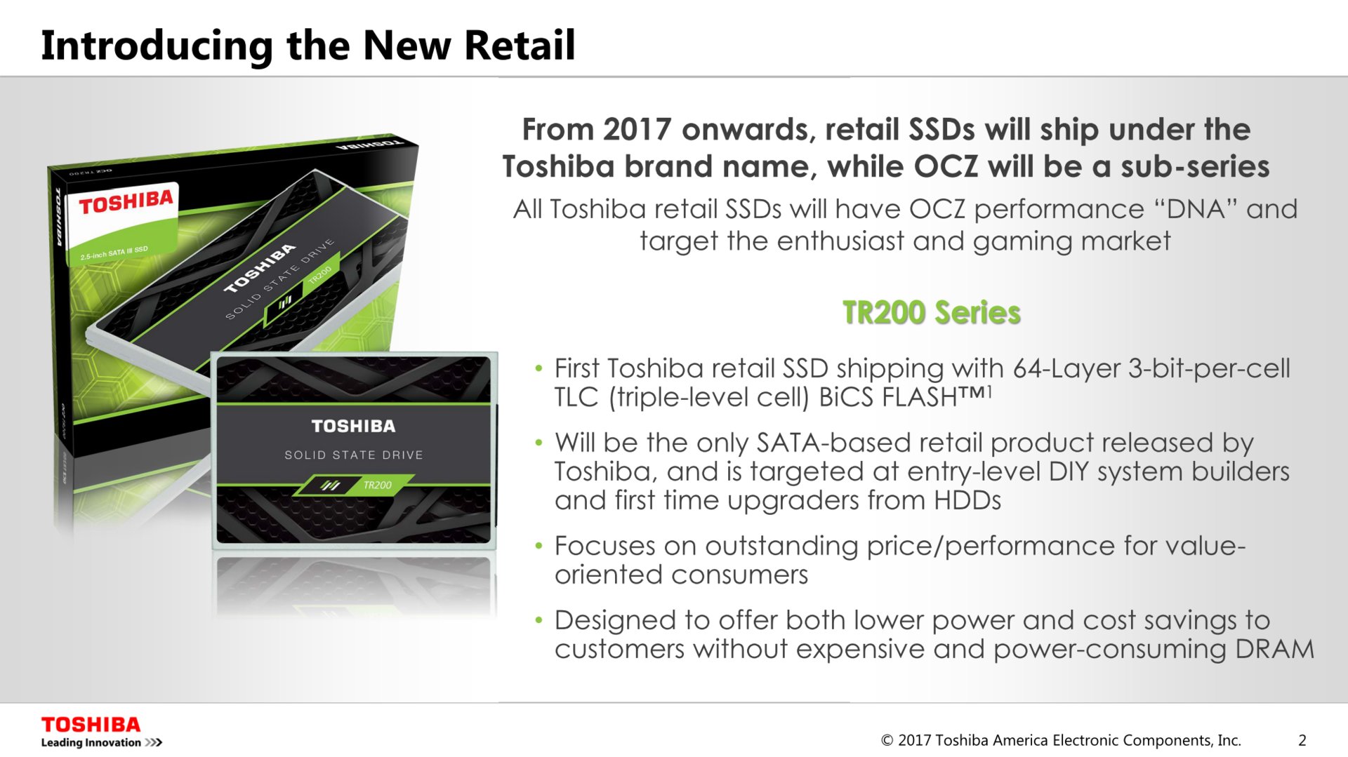 Künftig laufen Retail-SSDs nur noch unter „Toshiba“