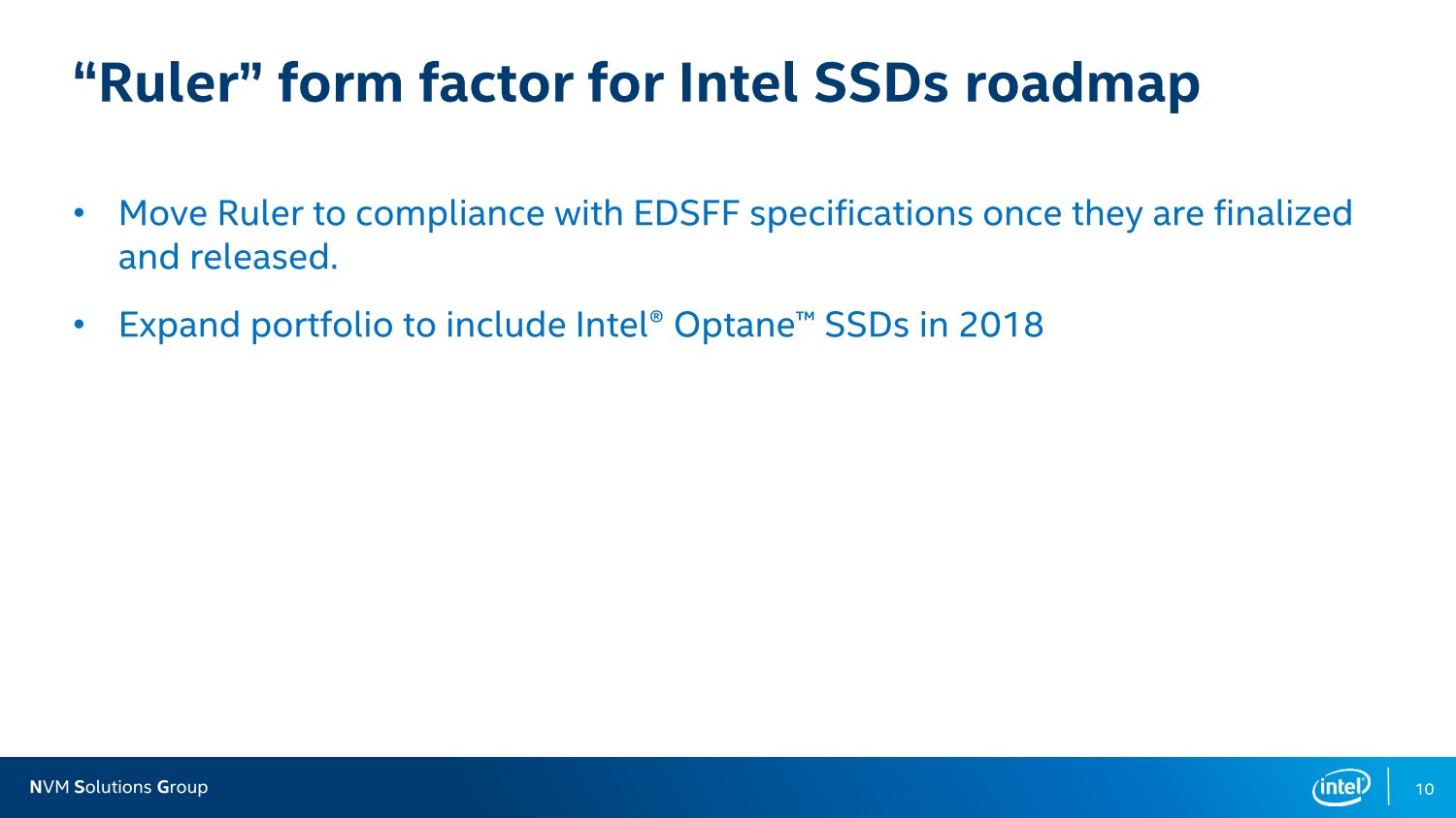 Intel-Präsentation zum „Ruler Form Factor“ alias EDSFF