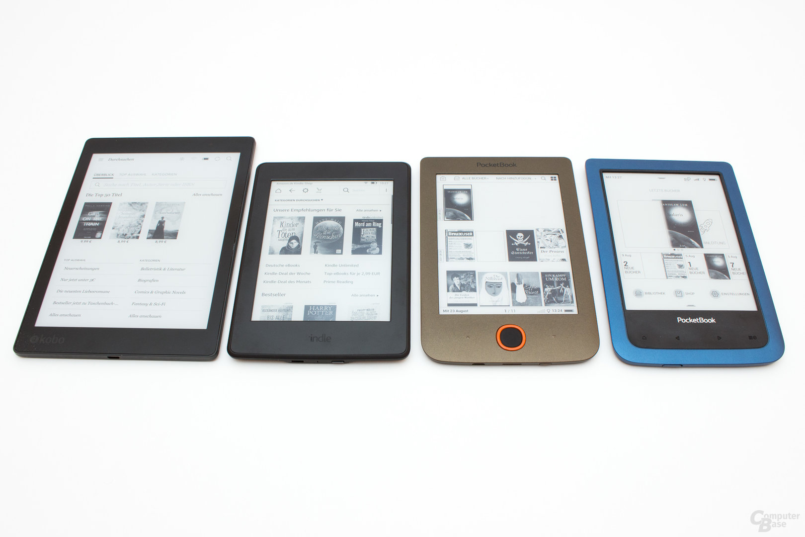 Größenvergleich Aura One, Kindle Paperwhite, Basic Lux, Aqua 2