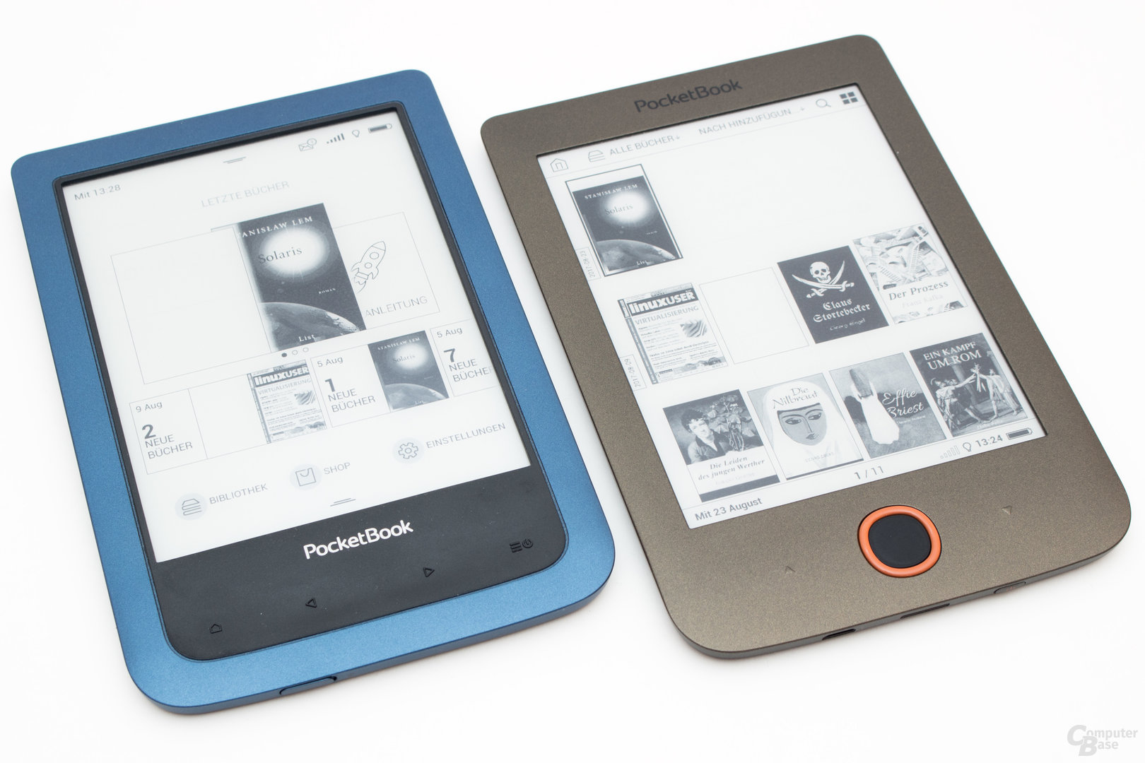 Größenvergleich PocketBook Aqua 2 und Basic Lux