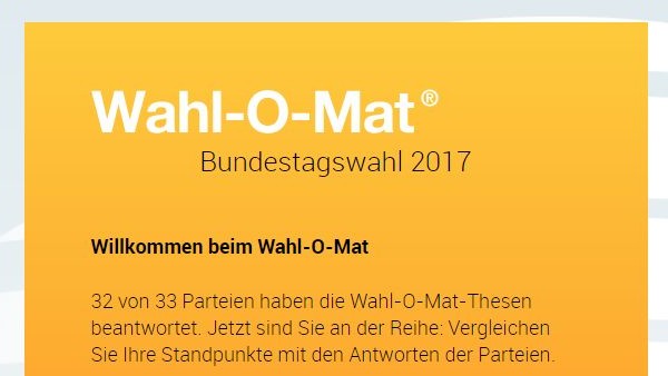 Bundestagswahl 2017: Offizieller Startschuss für den Wahl-O-Mat