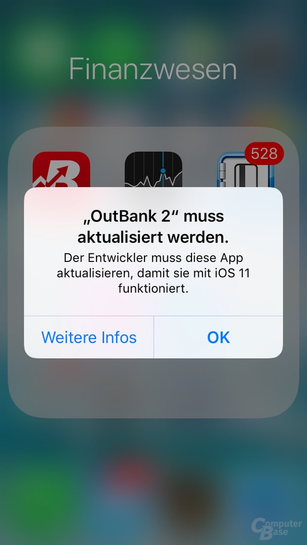 Apps in 32 Bit werden in iOS 11 nicht mehr unterstützt