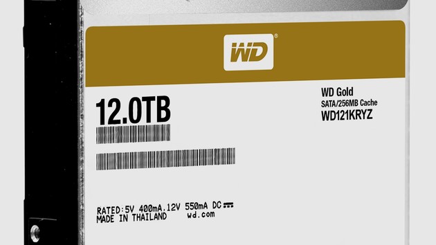 WD Gold: 12 TB Speicherplatz für Western Digitals Server-HDDs