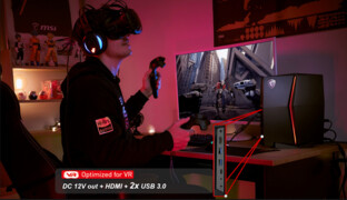 MSI Vortex G25 Front für VR-Headsets