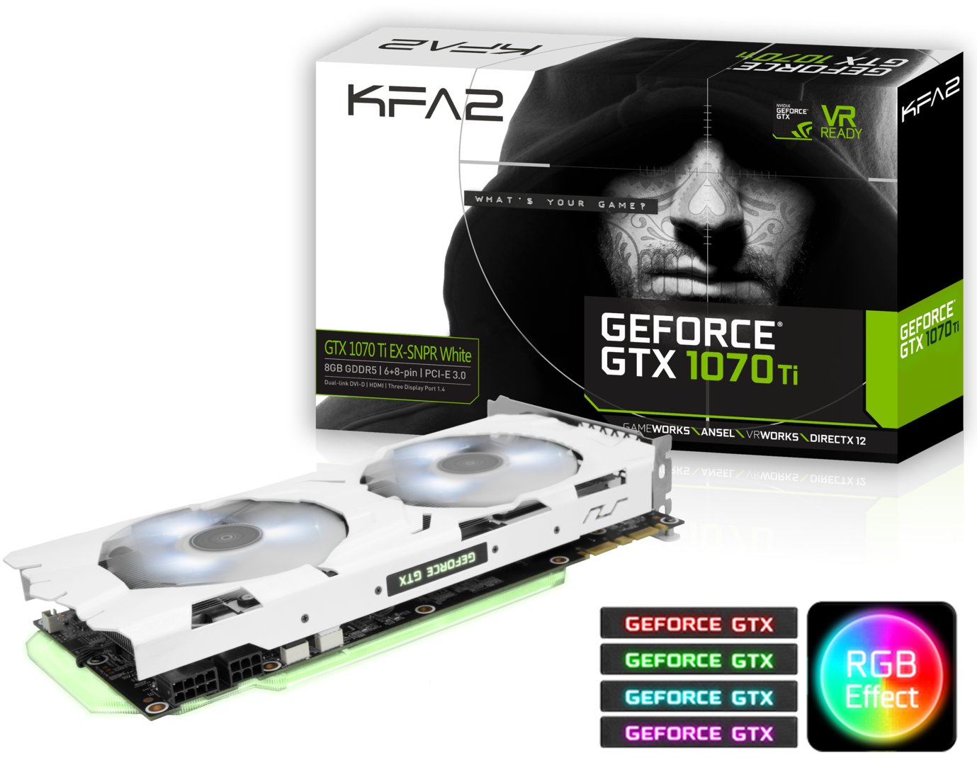 KFA2 GeForce GTX 1070 Ti EX-SNPR WHITE