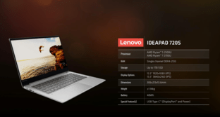 Lenovo IdeaPad 720S mit Raven Ridge