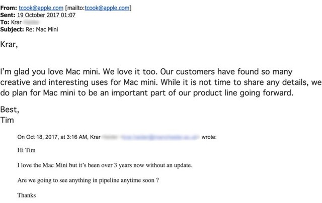 Tim Cook zum Mac mini