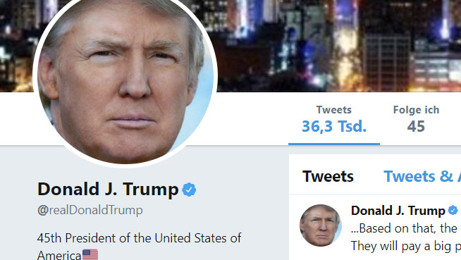 @realDonaldTrump: Twitter-Mitarbeiter schaltete den US-Präsidenten stumm