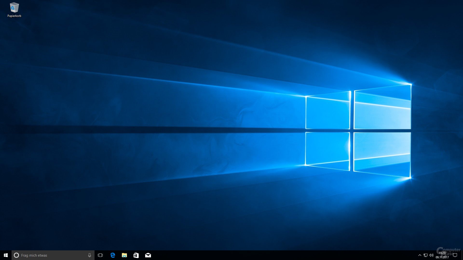 Der Windows-Desktop nach dem 1. Start