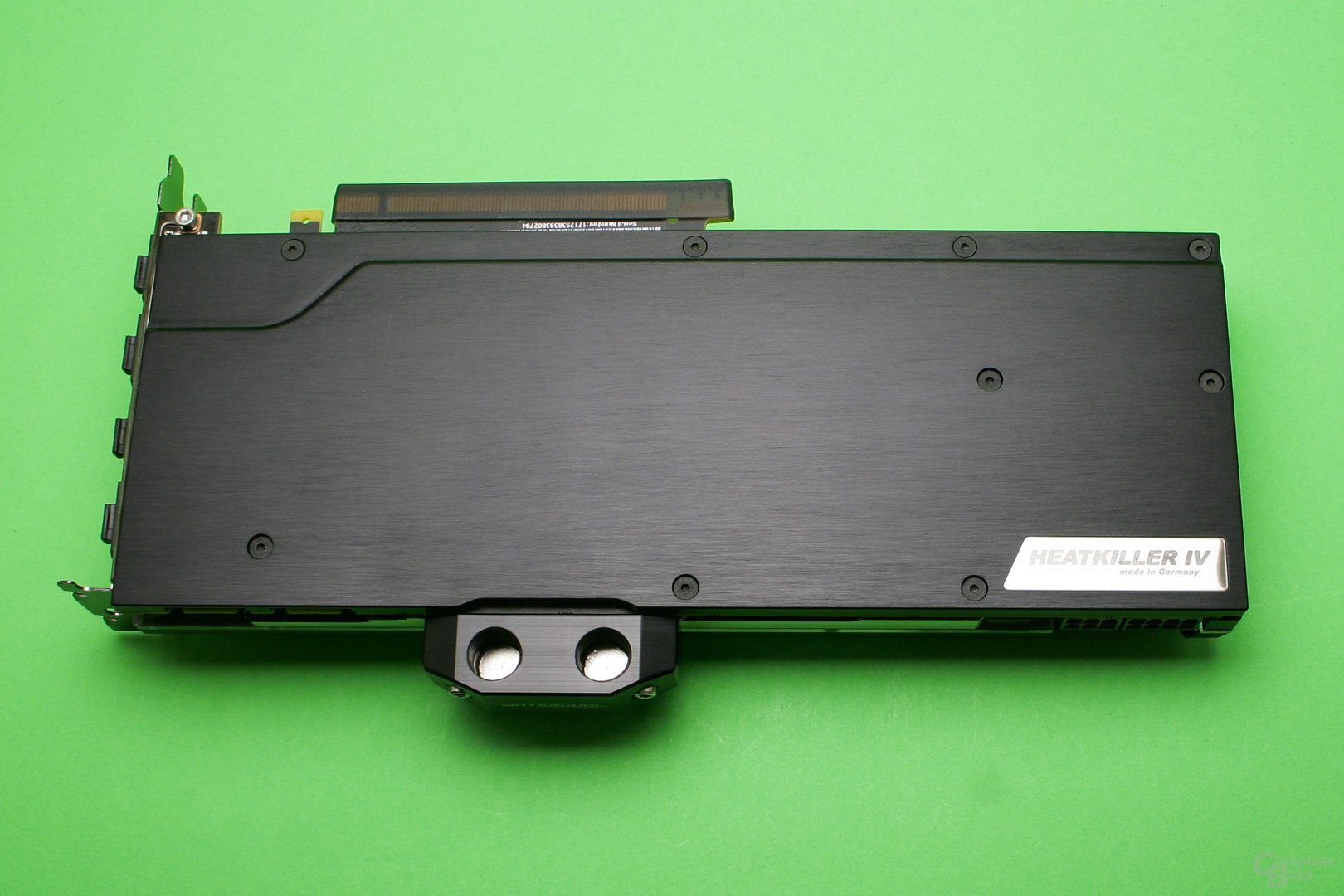 GTX 1080 Ti mit Heatkiller IV-Wasserkühler und passender Backplate